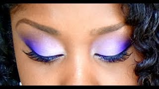 How To Easily Blend Eyeshadow Colors ( Purple Makeup Tutorial ) Drugstore Products used!