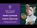 Maria Sakkari vs Marta Kostyuk | First Round Highlights | Wimbledon 2023