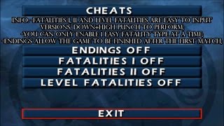 Mortal Kombat 4 - How To Access The Cheats Menu (PS1, N64, PC)