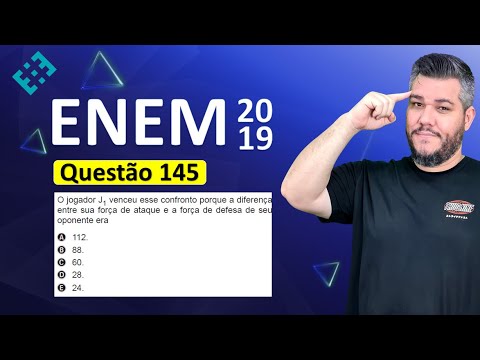 ✅ QUESTION 145 ENEM 2019 (Yellow Booklet) 👉🏻In an online game, each player seeks to level up