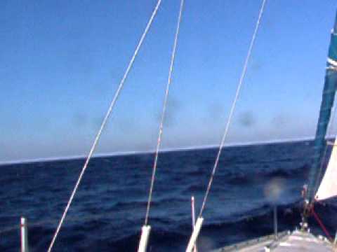 Sangria sailing in fresh Tramontane off the Catalan coast