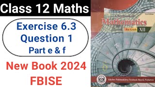 Download Lagu Class 12 Maths Exercise 6.3 Question No.1 Part e u0026 f New KPK Book 2024: Partial Fraction Thumbnail