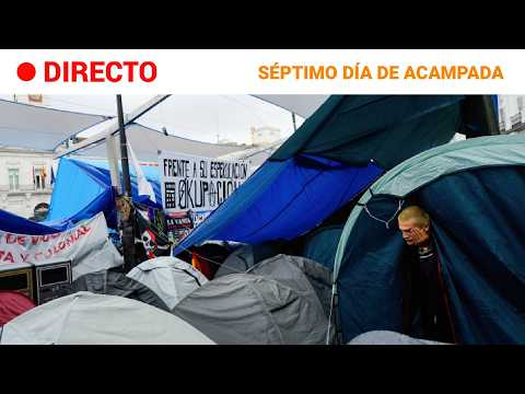 Continúa la acampada en la Puerta del Sol de Madrid | RTVE Noticias