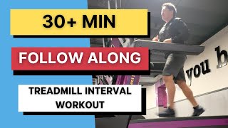 30+ MIN BEGINNER TREADMILL WORKOUT (FOLLOW ALONG!)