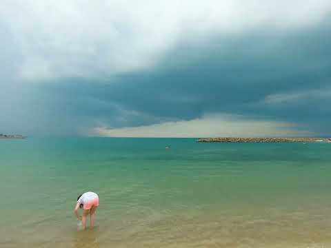 Beach, Ravda, Bulgaria, June 13, 2022. Shortly before the storm.