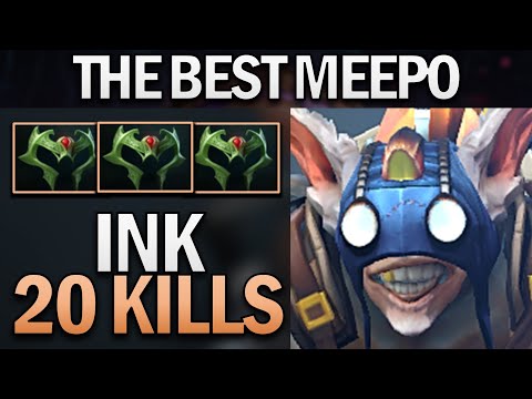 BEST MEEPO WITH 20 KILLS BY INK - DOTA 2 7.24 GAMEPLAY