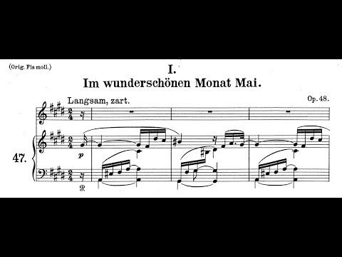 Im wunderschönen Monat Mai (E Major), Robert Schumann, Piano Accompaniment.