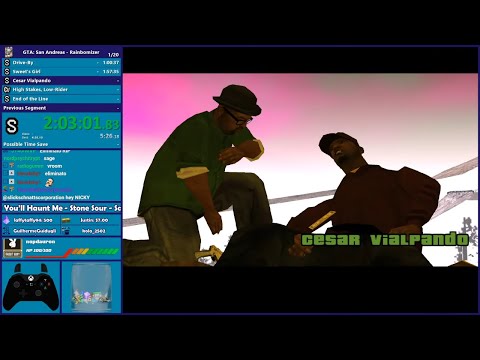 GTA San Andreas Rainbomizer Speedrun - Hugo_One Twitch Stream - 2/6/2023