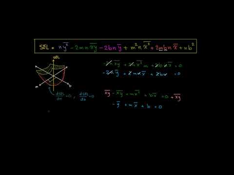 الصف الحادي عشر الرياضيات الإحصاء والاحتمالات إثبات تقليل مربع خطأ خط الانحدار 3