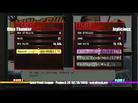 EFL Payback 3D - Marvel vs Capcom 3 Brackets - Blue Thunder vs Ivylicious