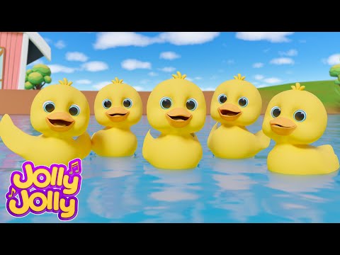 Cinco Patinhos  | Canções infantis em português | Jolly Jolly - Músicas Infantis