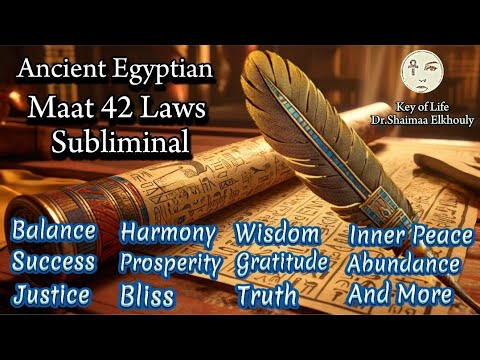 Maat 42 Laws Subliminal For Balance/ Harmony/ Wisdom/ Success/ Bliss/ Abundance/ Truth/ Gratitude 𓆄