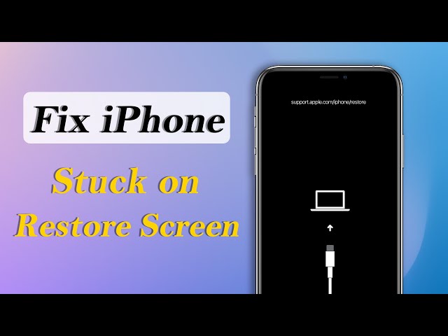 fix iPhone stuck on restore screen
