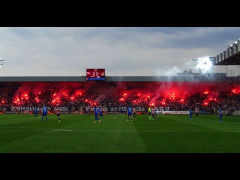 Derby Krakowa: Cracovia - Wisła Kraków 01.05.2022. OPRAWY, DOPING GOSPODARZY