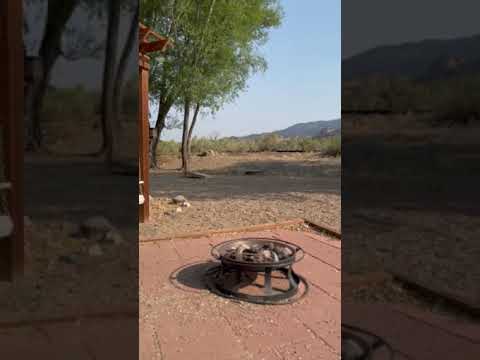 Bench Swings / Propane Firepit/ Playground