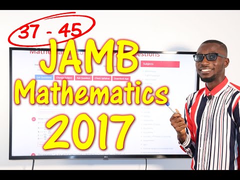 JAMB CBT Mathematics 2017 Past Questions 37 - 45