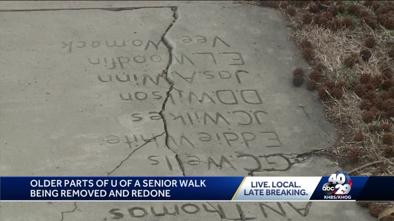 University of Arkansas renovating Senior Walk