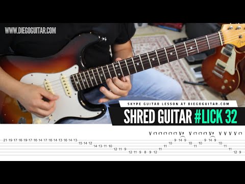 Alternate Picking Shred Licks with Tab