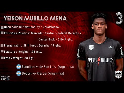 Yeison Murillo Mena #3 // Marcador Central - Center Back // Deportivo Riestra 2022
