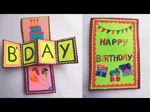 Greeting Cards Making Ideas - Birthday Cards Handmade Ideas - Twist And pop up card - Paper Craft Video