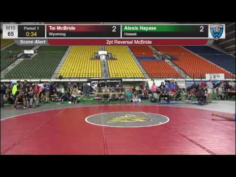 647 NOVICE GIRL 65 70 Tai McBride Wyoming vs Alexis Hayase Hawaii 8417826104