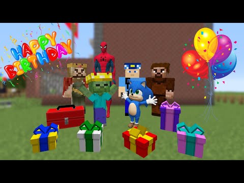 FAKİR VE KÜÇÜK ZOMBİ'NİN DOĞUM GÜNÜ HERKES HEDİYE ALDI! 😱 - Minecraft