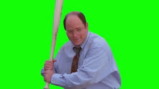 George Constanza with a bat green screen