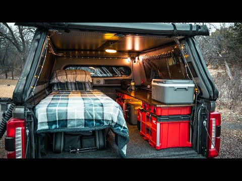 Keine Umbauarbeiten, minimalistische LKW-Camper-Tour! Die gesamte Ausrüstung und das Zubehör für ...