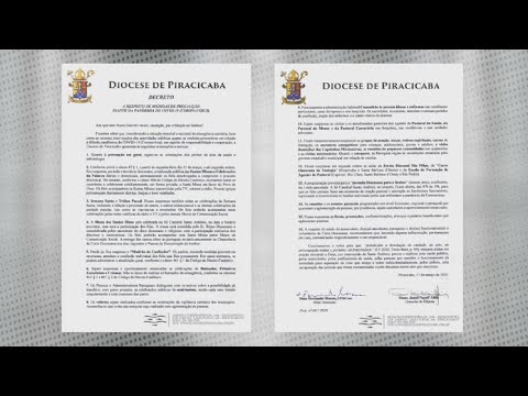 Diocese de Piracicaba suspende celebrações católicas