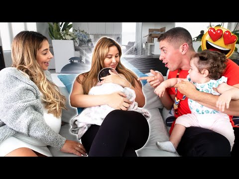 FIRST TIME MEETING THE NEWBORN BABY OF THE FAMILY!!! (UNEXPECTED GIFT REVEAL)