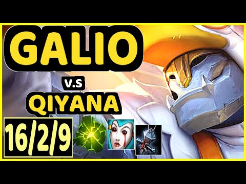 FROGGEN (GALIO) vs QIYANA - 16/2/9 KDA MID CHALLENGER GAMEPLAY - NA