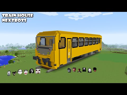 Ultimate Survival Train House with 100 Nextbots in Minecraft! Coffin Meme Gameplay