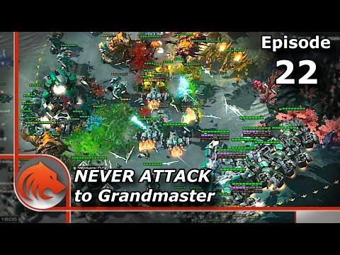 StarCraft 2: Running From the Protoss Army to Buy More Time! - Never Attack to Grandmaster