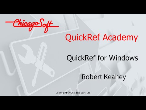 QuickRef Academy - QuickRef for Windows Overview