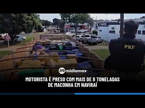 Motorista é preso com mais de 8 toneladas de maconha em Naviraí