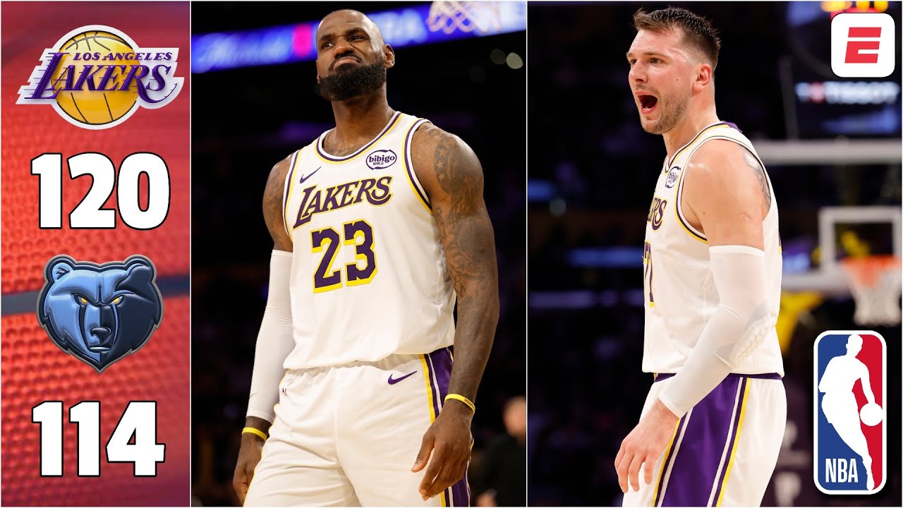 SHOW de LEBRON y LUKA. LAKERS REMONTAN y VENCEN 128-121 a unos GRIZZLIES sin MORANT | NBA | Resumen
