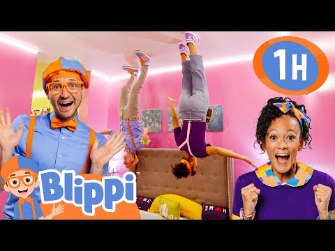 Upside Down House! | Blippi Painting for Kids  | Moonbug Kids - Art for Kids 🖌️