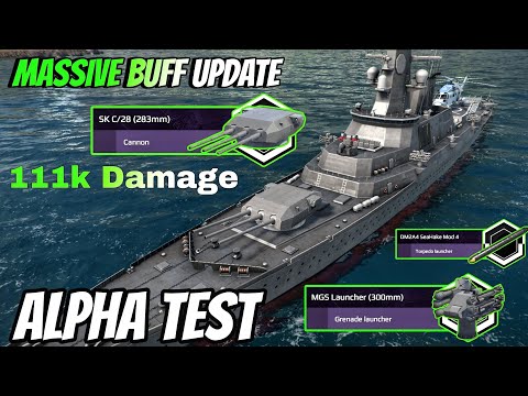 FGS Admiral Graf Spee After Massive Buff 💪 Alpha Test Review 🔥- Modern Warships 