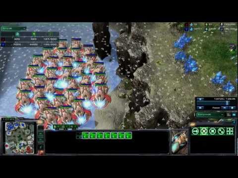 HotS Spider Mines destroy Tempest Fleet
