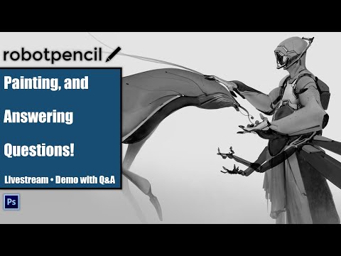 Painting, and answering questions!