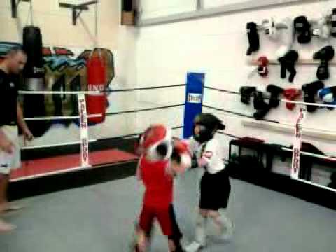 mein Sohn 6 jahre beim kickboxen 2