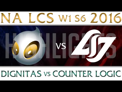 Dignitas vs CLG Highlights NA LCS Week 1 Day 2 Spring 2016 S6 DIG vs Counter Logic Gaming