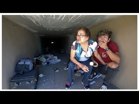 EXPLORING Haunted Tunnel with my 70 YEAR OLD GRANDMOTHER