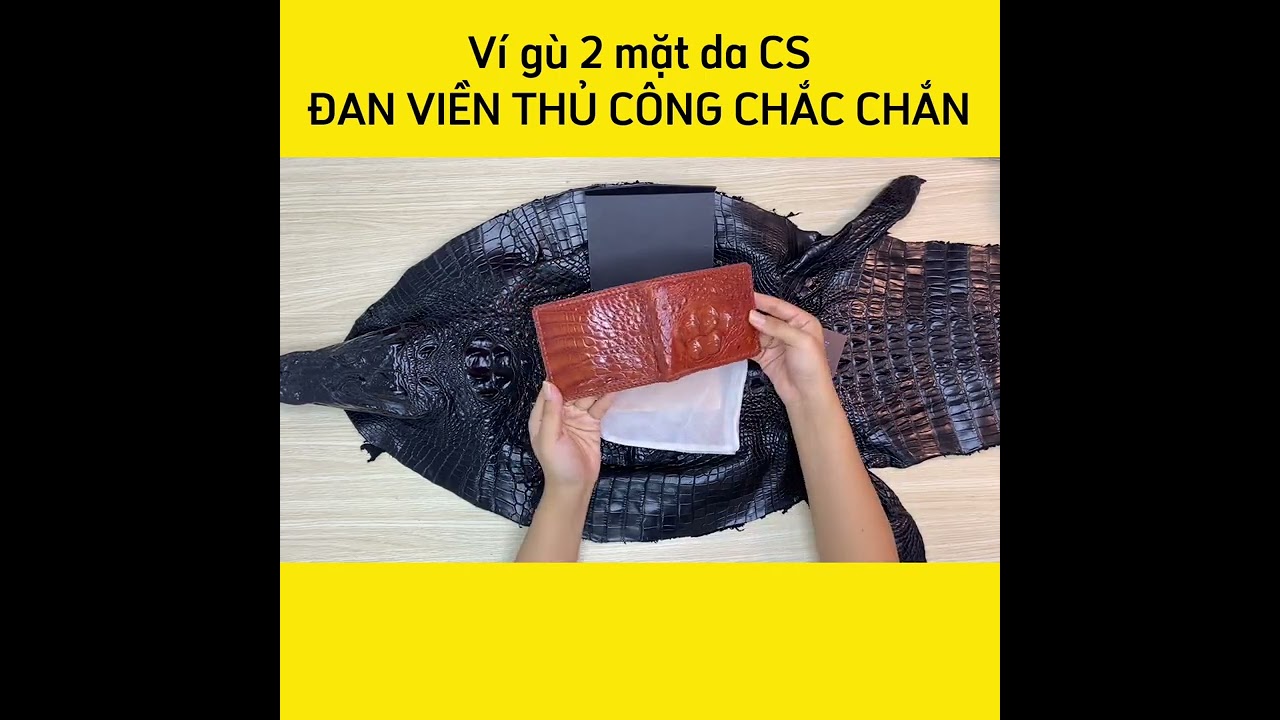 Ví Gù Cá Sấu 2 Mặt Đan Viền Đỉnh Cao VS2V07ND