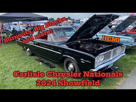 2024 Carlisle Chrysler Nationals | Show Field & Burnouts | Show Coverage Part 2