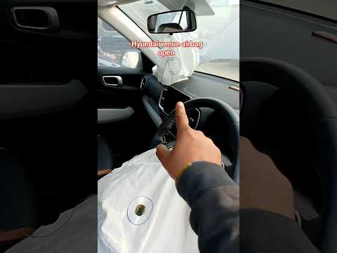 Hyundai venue airbag open in car 2023( 2024) #airbag #venue #hyundai #car #nkcarautotach #shorts