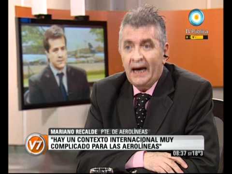 Visión Siete: Recalde, sobre la nueva etapa de Aerolíneas Argentinas (1 de 2)
