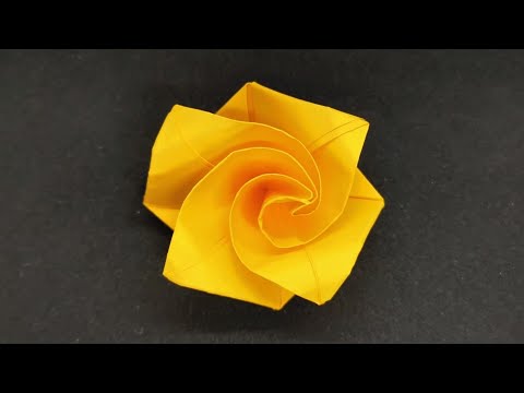 einfache Origami Rose falten - Origami Rose easy - Origami Tutorial