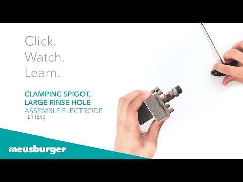 HER 1812 clamping spigot, large rinse hole - assemble electrode - zdjęcie