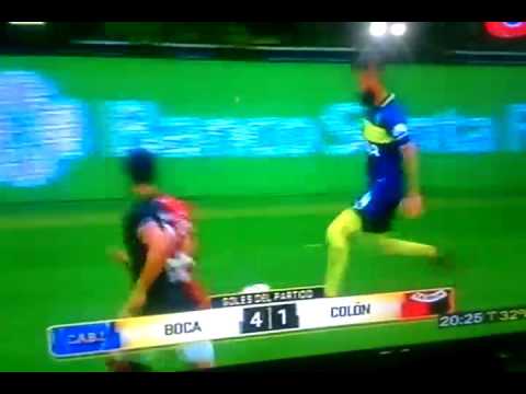 boca vs colon 4-1 despedida de tevez, victoria de boca